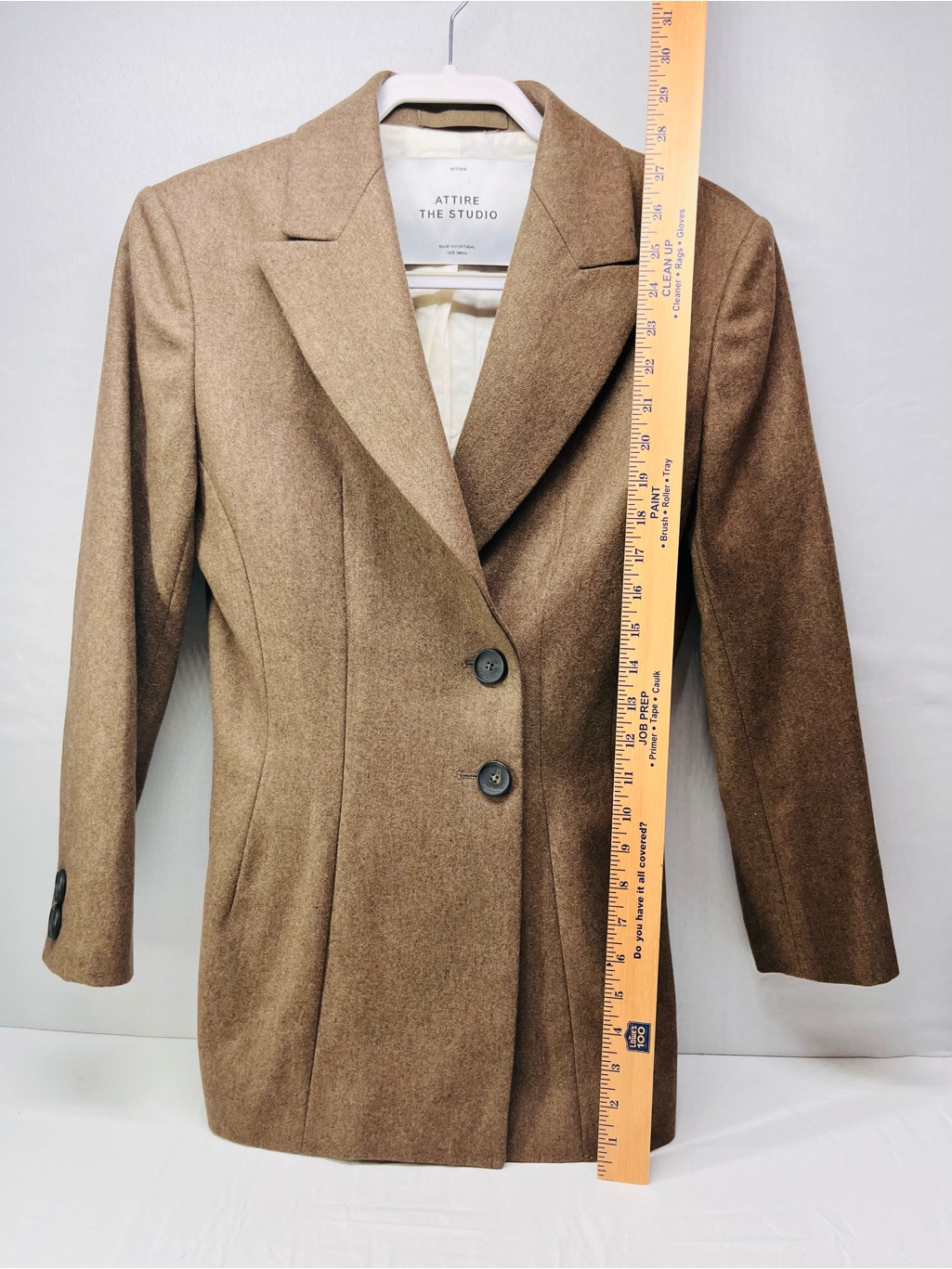 Brown Tailored Wool-Blend Blazer — image 6 of 8